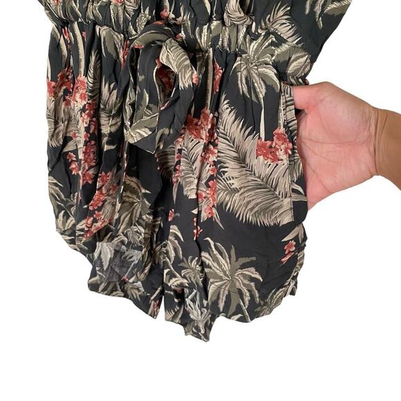 One Teaspoon Palm Floral Tropical Relaxed Boho Vacation Summer Women Romper XS - Picture 6 of 10